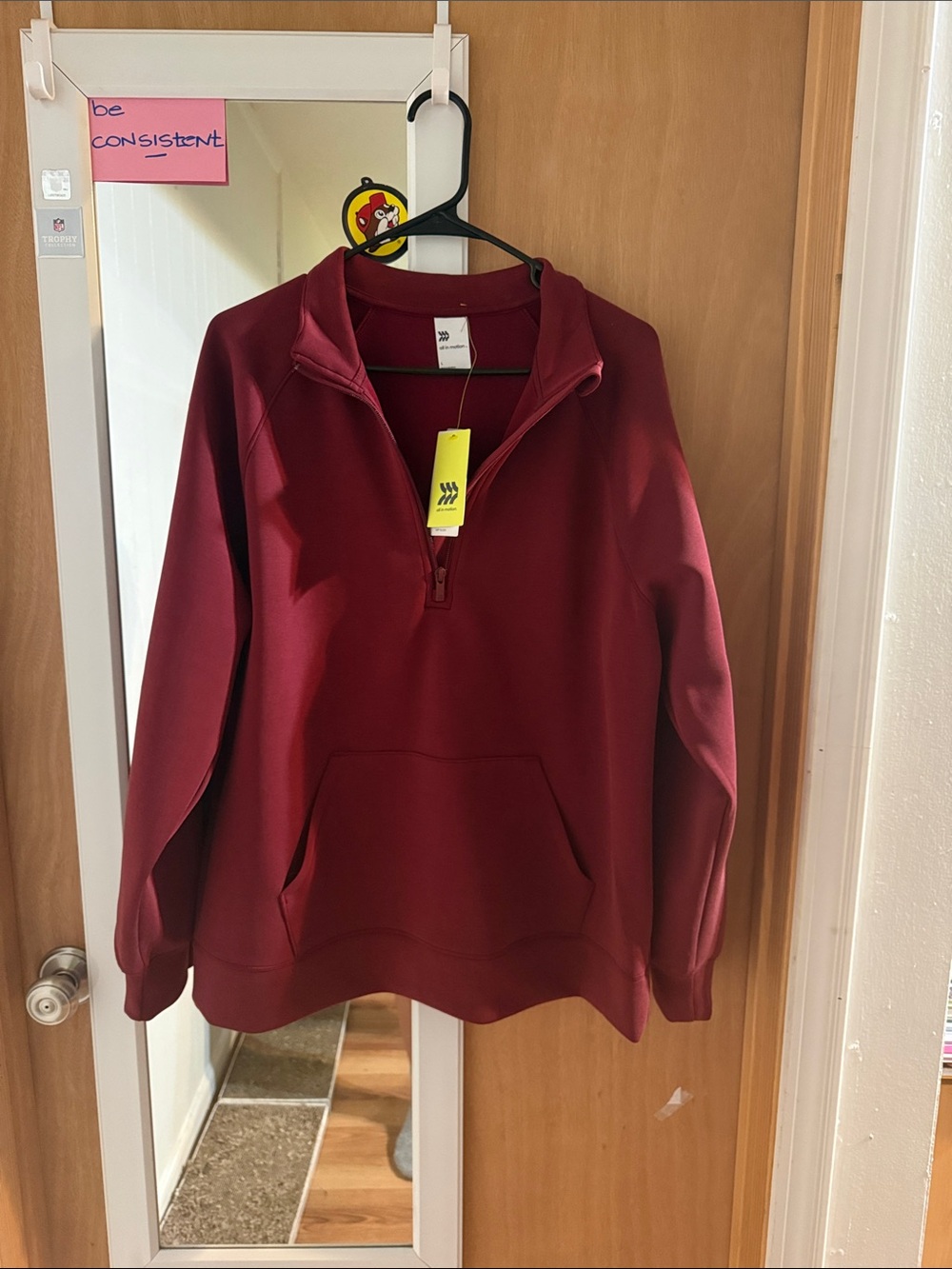 all in motion Women's Quarter-Zip Pullover Sweater - Burgundy Wine